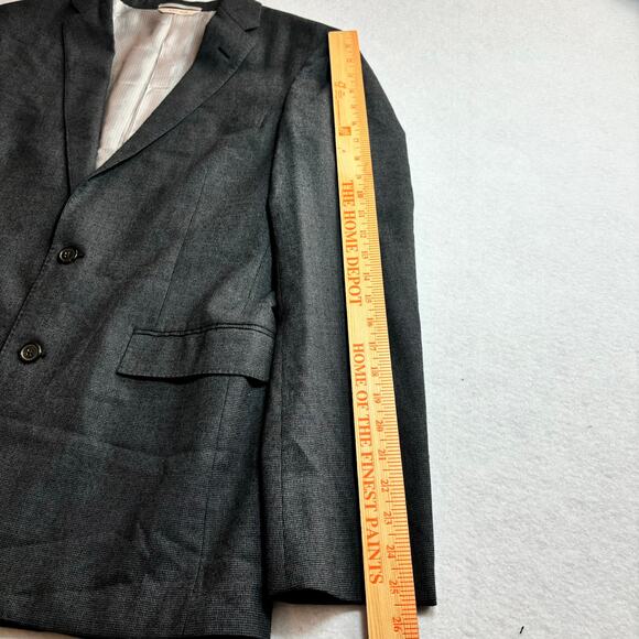 Brooks Brothers Suit Jacket Mens 42L Blue Gray Red Fleece Tollegno 1900 Wool - Picture 3 of 10